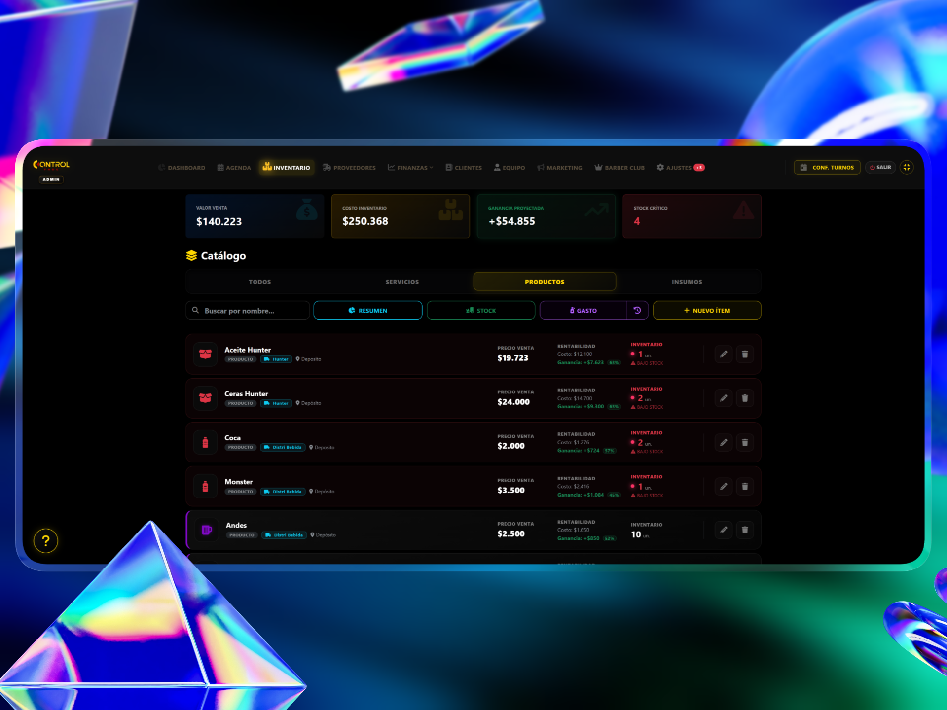 Control Fade — módulo